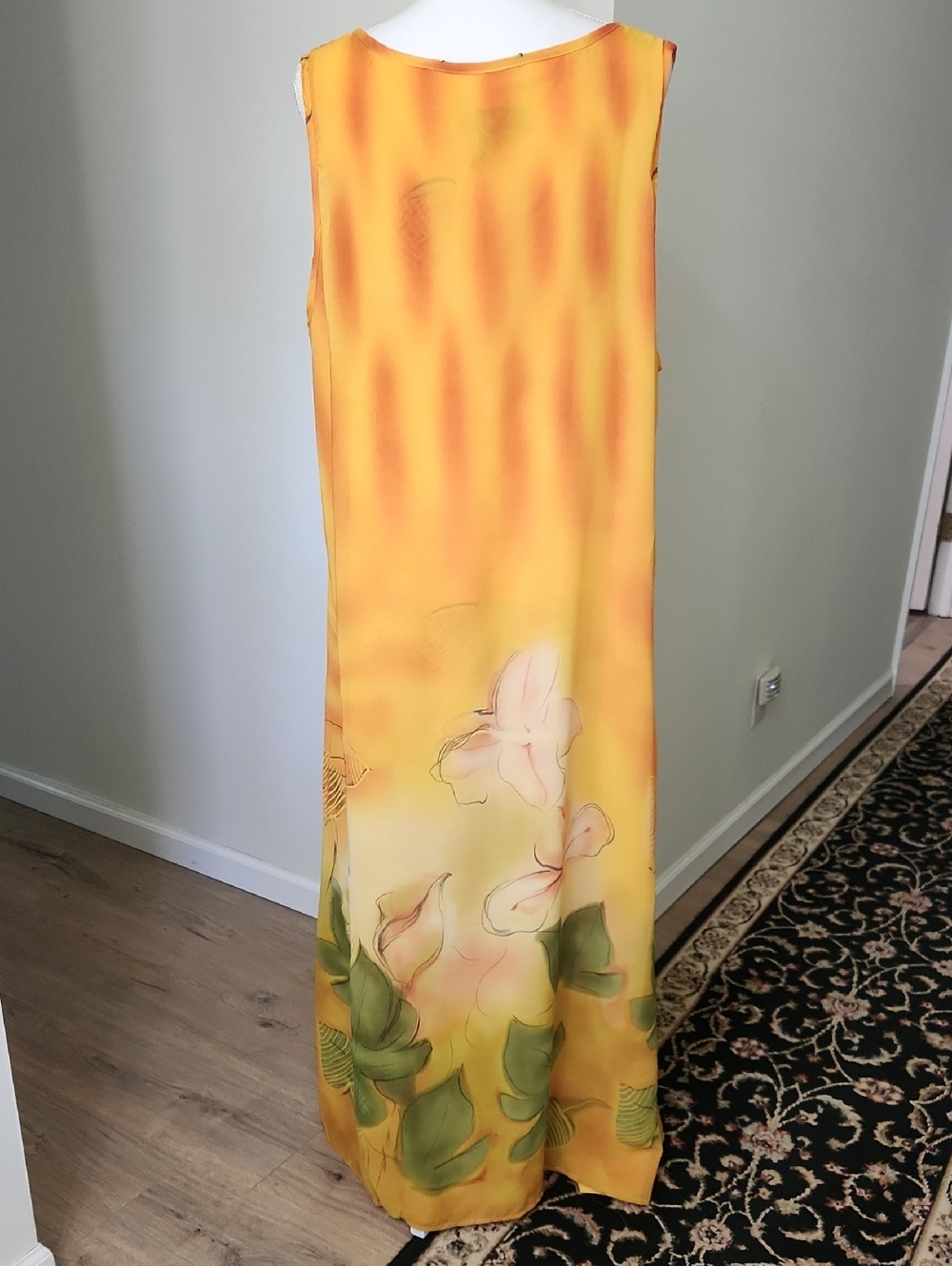 REVERSIBLE Mlle Gabrielle Dress Maxi Watercolor Tropical Boho Chic sz 3X - Picture 7 of 17